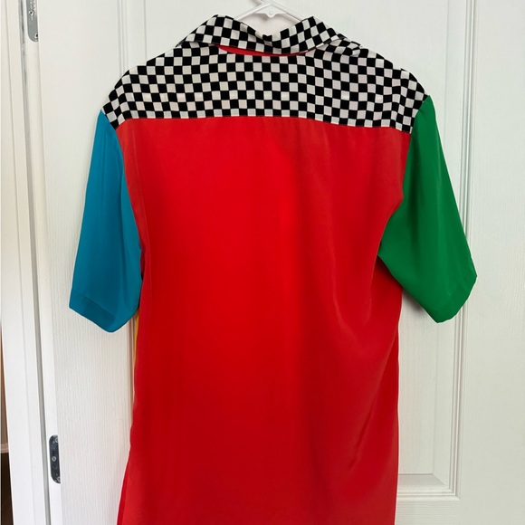 Authentic Vintage Colour Block Checkerboard Button Up - Picture 4 of 6